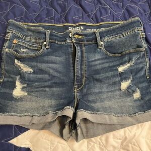 Denizen from Levi's Blue Distressed Women Shorts